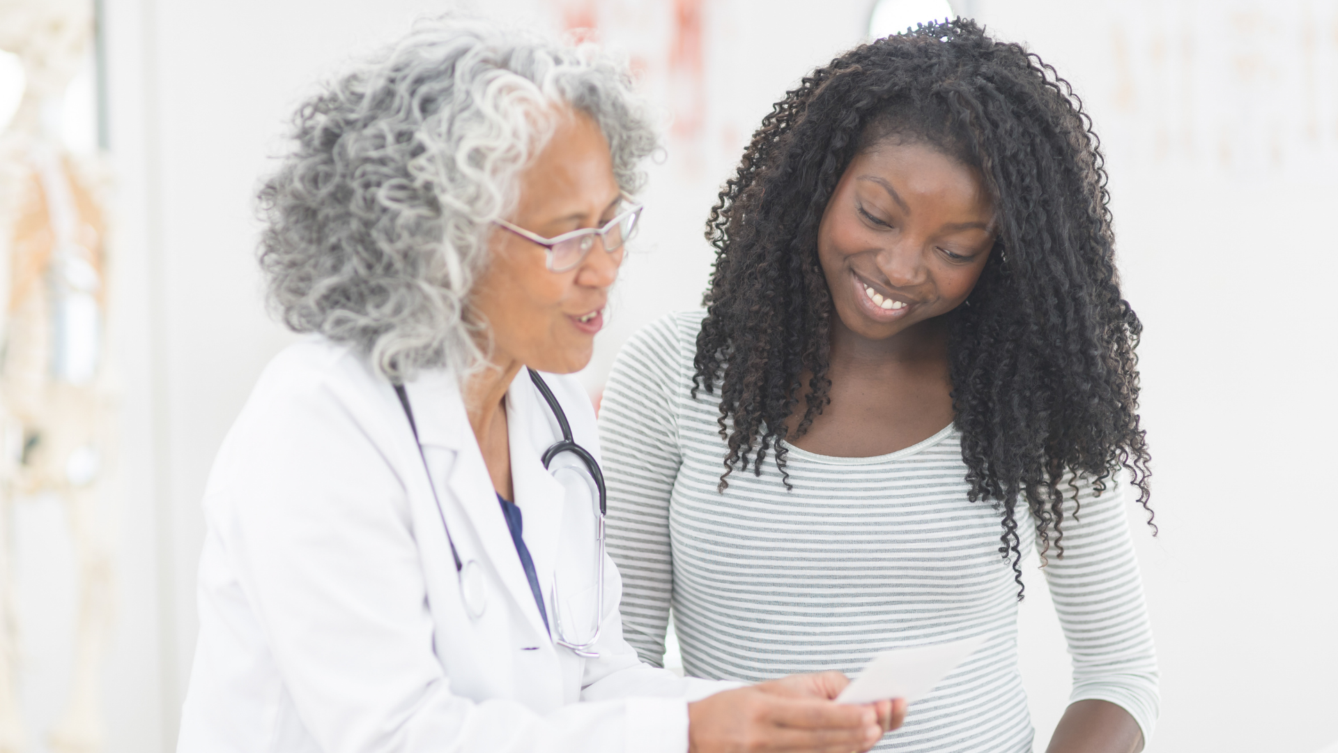 Woman with doctor