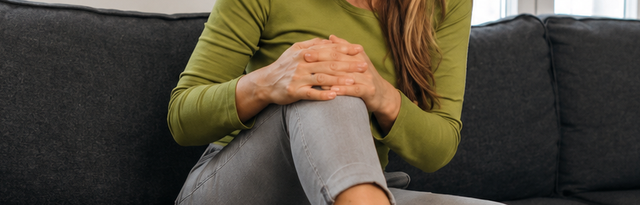 woman with osteoarthritis knee pain